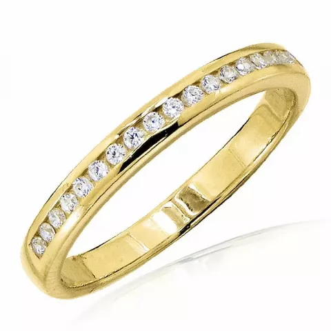 Elegant zirkon ring aus 9 karat gold