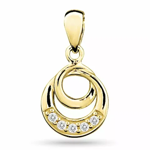 runder Zirkon Anhänger aus 9 Karat Gold