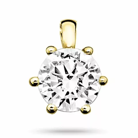 Kollektionsmuster runder Zirkon Anhänger aus 9 Karat Gold