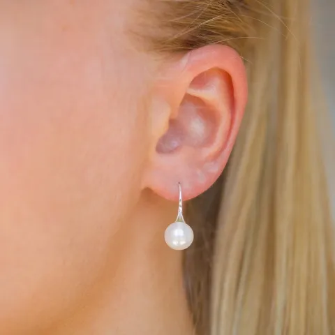 8 - 9 mm Perle Ohrringe in Silber