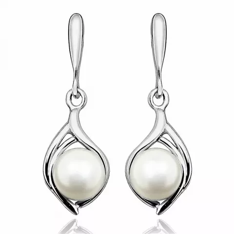 Perle Ohrringe in Silber mit Rhodinierung