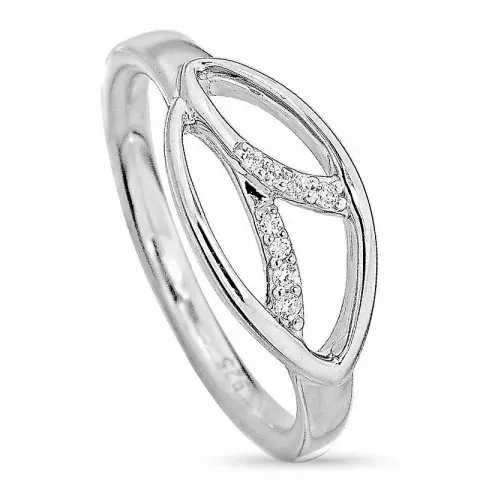 Elegant weißem Zirkon Ring aus Silber