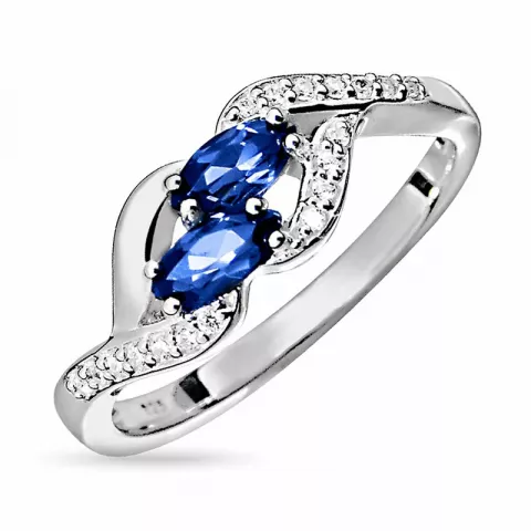 Bezaubernd blauem Ring aus Silber