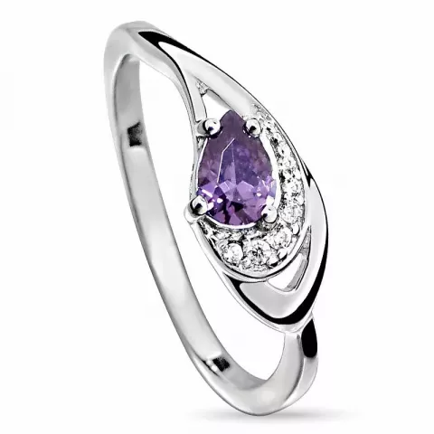 violettem Amethyst Ring aus Silber