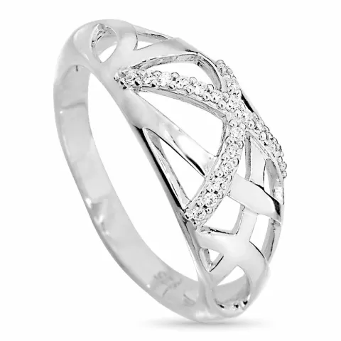 Kollektionsmuster Zirkon Ring aus Silber