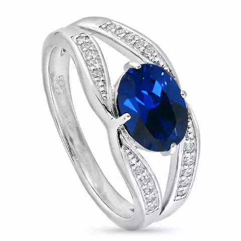 breit blauem Silber Ring aus Silber
