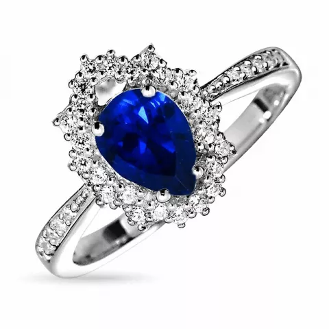 blauem Silber Ring aus Silber
