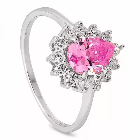 Tropfen rosa Silber Ring aus Silber
