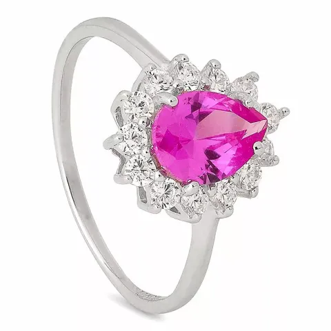 Tropfen rosa Silber Ring aus Silber