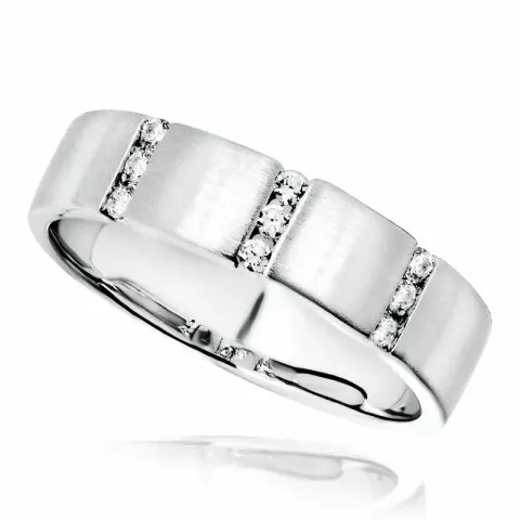 Sandgestrahlter weißem Zirkon Ring aus Silber