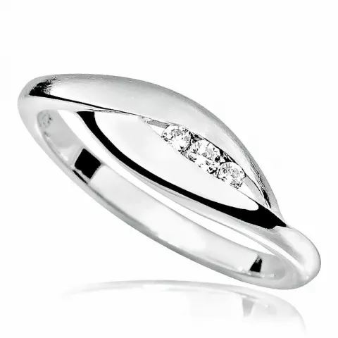 Preiswert weißem Zirkon Ring aus Silber