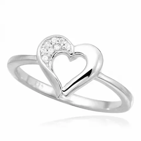 Polierter Herz Ring aus Silber