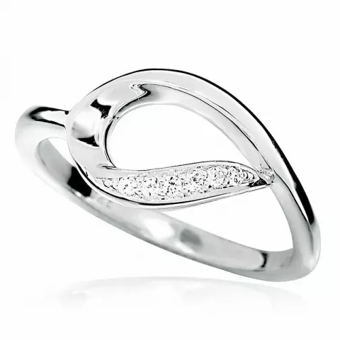 Elegant Zirkon Ring aus Silber