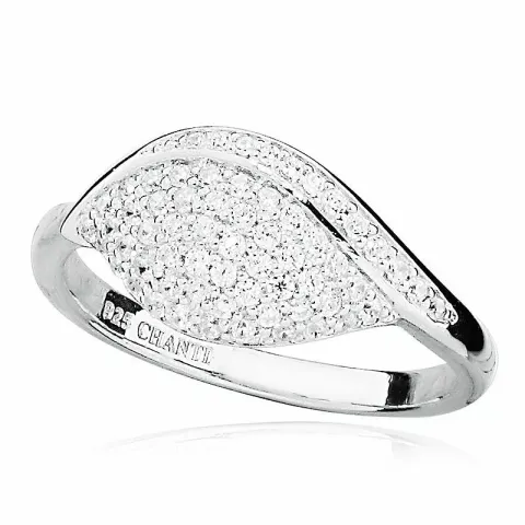 weißem Zirkon Ring aus Silber