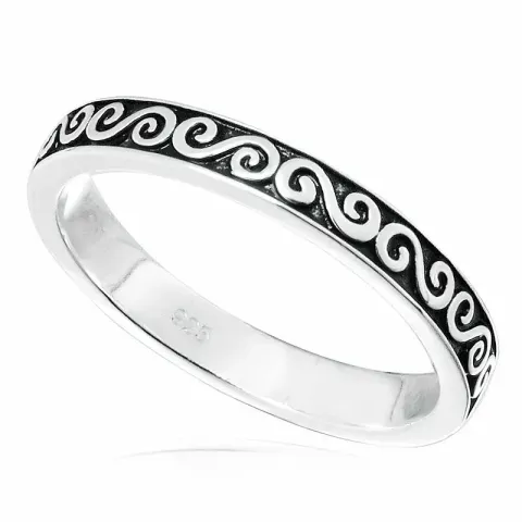 Preiswert silber ring aus oxidiertem sterlingsilber mit silber