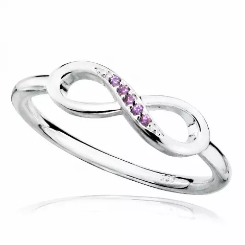 Einfacher infinity violettem ring aus silber