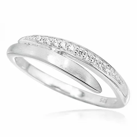 polierter Zirkon Ring aus Silber