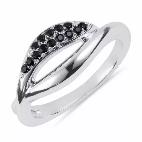 schwarz Ring aus Silber