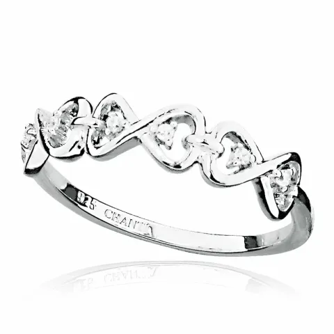 Kollektionsmuster Zirkon Ring aus Silber