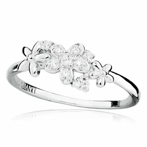 Kollektionsmuster Blumen Ring aus Silber