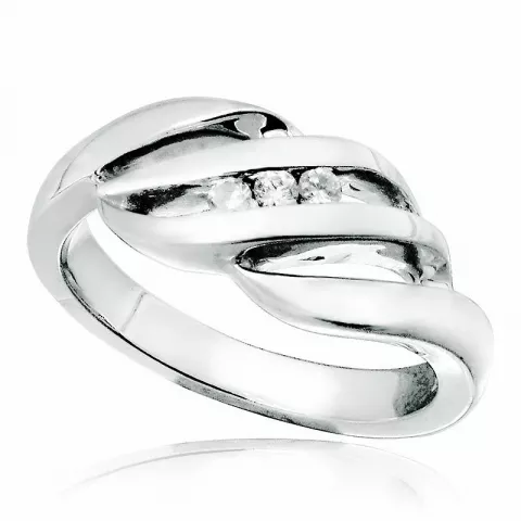 Bildhauerisch weißem zirkon ring aus rhodiniertem silber