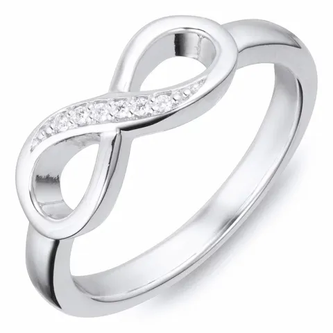 infinity Zirkon Ring aus Silber