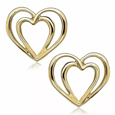 Herz Ohrringe in 9 Karat Gold mit