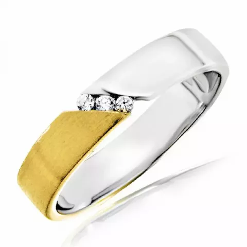Einfacher ring aus silber mit vergoldetem sterlingsilber