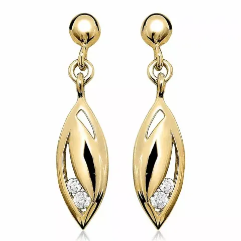 Abstrakt Ohrringe in 9 Karat Gold mit