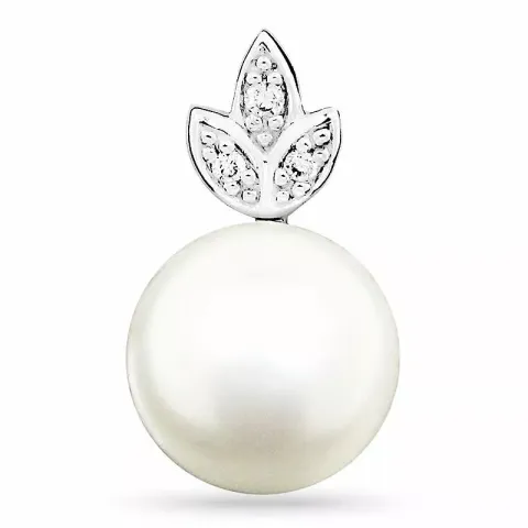 runder Anhänger aus rhodiniertem Silber