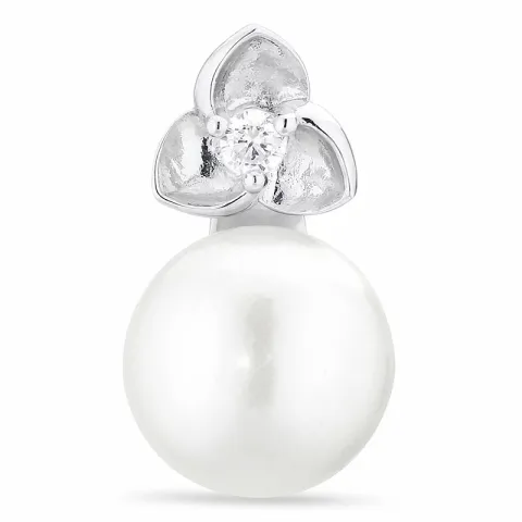 Blumen Perle Anhänger aus Silber