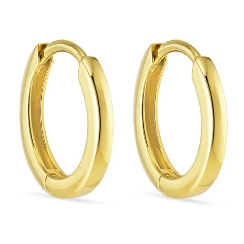 Halbkreolen in vergoldetem Silber