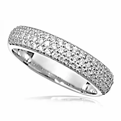 Elegant runder Ring aus rhodiniertem Silber