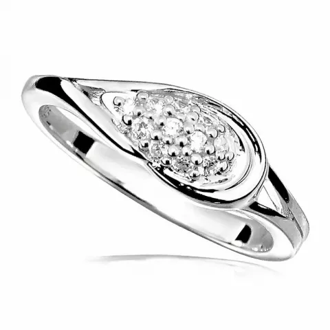Ringe: Tropfen Ring aus rhodiniertem Silber