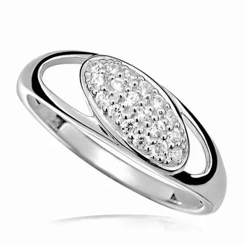 Ovaler strukturierter Ring aus rhodiniertem Silber