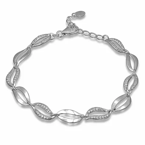 Zirkon Armband aus rhodiniertem Silber