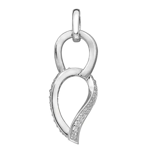 Zirkon Anhänger aus rhodiniertem Silber