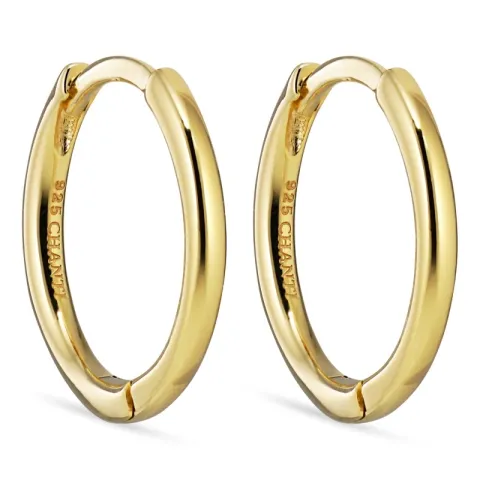 14 mm Kreole in vergoldetem Silber - Lumé Essence