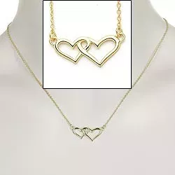 Herz Halskette aus vergoldetem Sterlingsilber