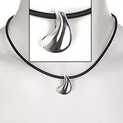 Abstraktem RS of Scandinavia Anhänger mit Halskette in Silber mit Gummiband