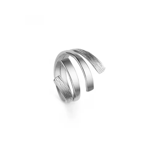 rauem und blankem RS of Scandinavia Ring in Silber