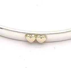 RS of Scandinavia Herz Armreif in Silber und 14 Karat Gold