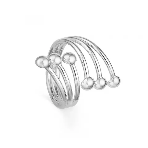 abstraktem RS of Scandinavia Kugel Ring in Silber