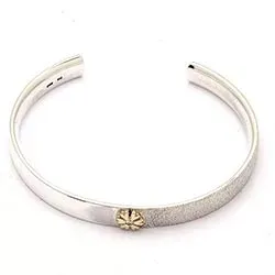 RS of Scandinavia Blume Armreif in Silber und 14 Karat Gold weißem Zirkon