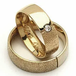 Trauringe von rs of scandinavia in 14 Karat Gold 0,03 ct