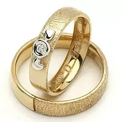 Trauringe von rs of scandinavia in 8 Karat Gold- und Weißgold 0,02 ct