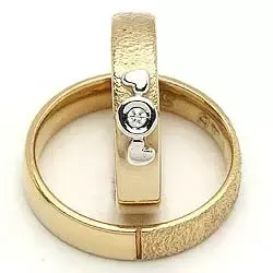 Trauringe von rs of scandinavia in 8 Karat Gold- und Weißgold 0,02 ct