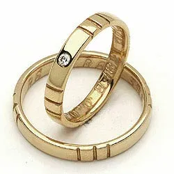 Trauringe von rs of scandinavia in 14 Karat Gold 0,02 ct