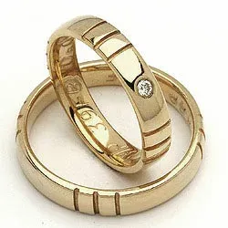 Trauringe von rs of scandinavia in 14 Karat Gold 0,02 ct