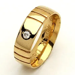 Trauring von rs of scandinavia in 14 Karat Gold 0,03 ct